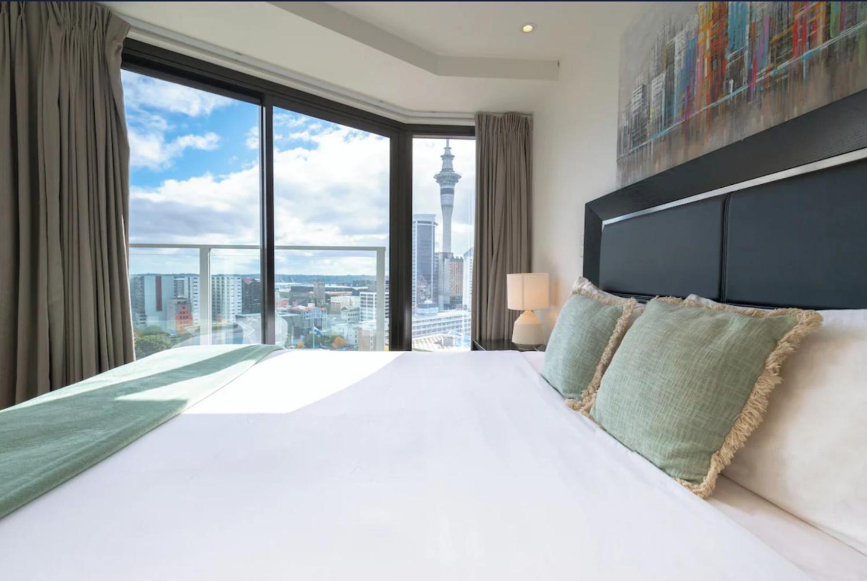Skytower And City View 2 Bedroom Apartment On High Floor أوكلاند المظهر الخارجي الصورة